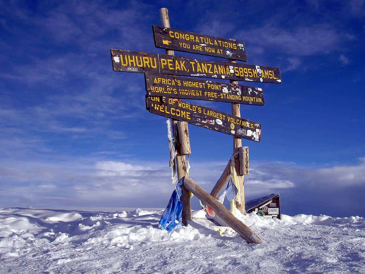 Bestig Kilimanjaro, Resa till Tanzania, Uhuru peak
