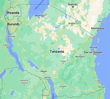 Karta Tanzania